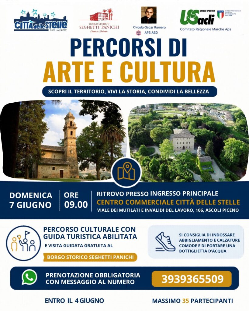 COMUNICATO STAMPA Domenica 7 Giugno “Percorsi di arte e cultura” fino al Borgo Seghetti Panichi