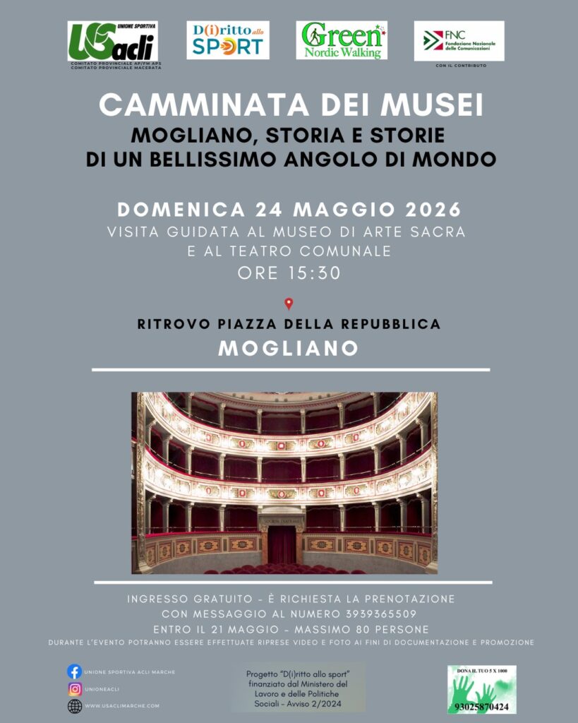Domenica 24 Maggio appuntamento a Mogliano (MC)