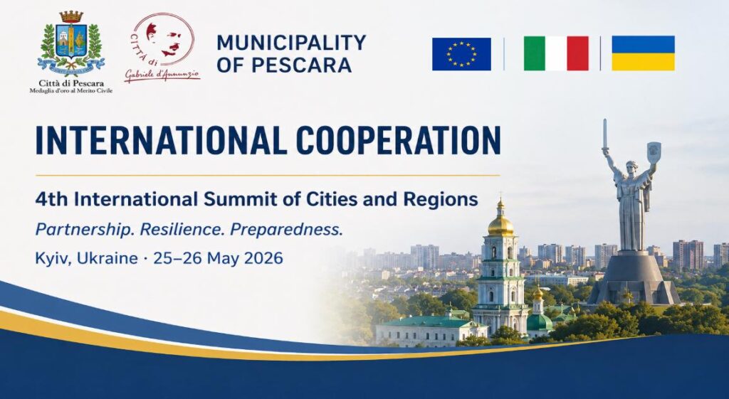 Il Comune di Pescara a Kiev per esportare le “best practice” sui progetti europei in vista della ricostruzione