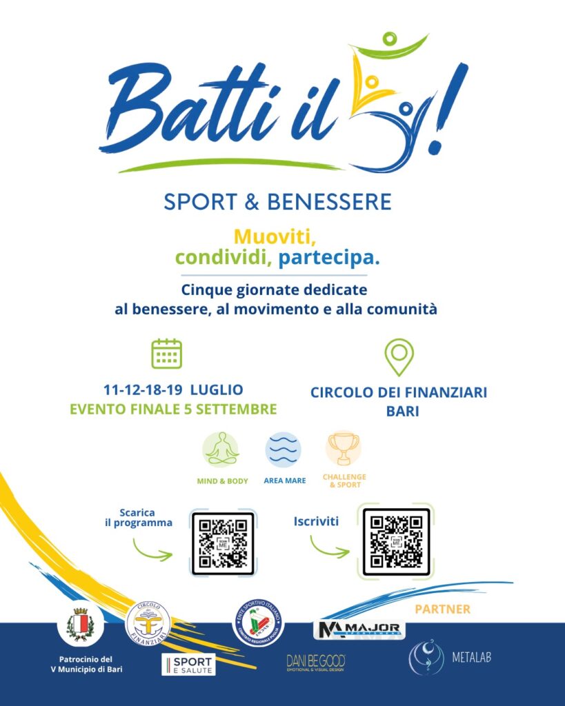 IL COMUNE COMUNICA – al via sabato e domenica le cinque giornate gratuite dedicate allo sport e al mare volute dal Municipio V: aperte le iscrizioni a “Batti il 5