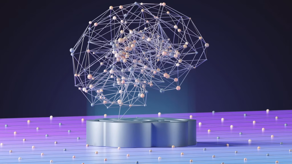 "Rappresentazione grafica di intelligenza artificiale e reti neurali".