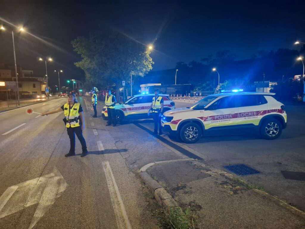 Altopascio, il servizio serale della Polizia Locale è in piena attività Primi numeri del servizio notturno | Comunicato stampa e foto