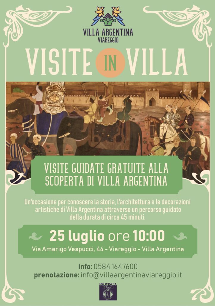 VISITE IN VILLA – Nuovo appuntamento per scoprire la storia e il Liberty di Villa Argentina