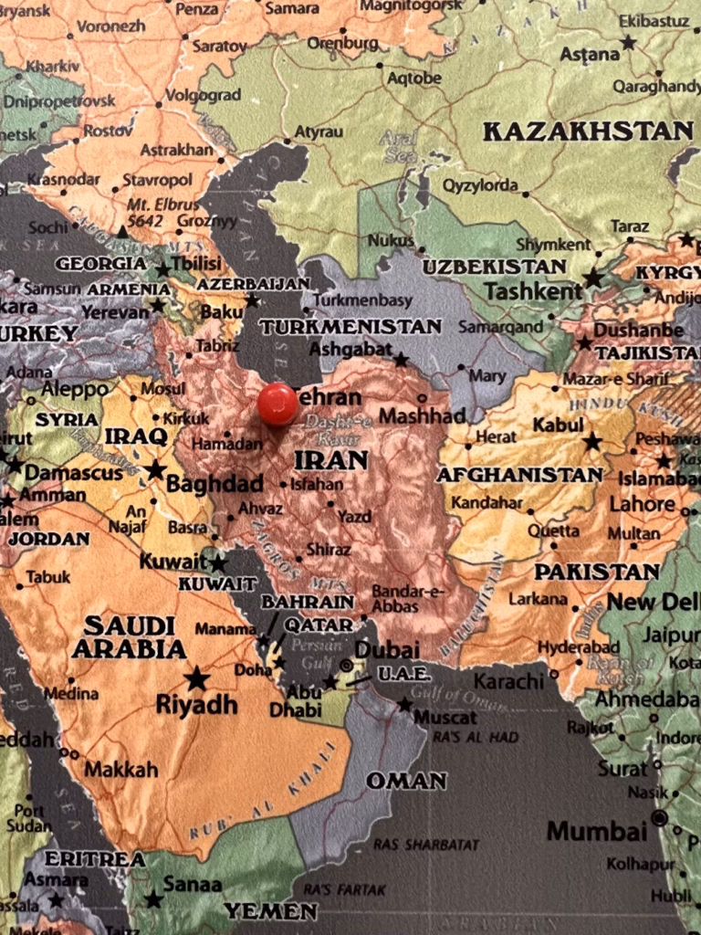 Mappa geopolitica dell'area
