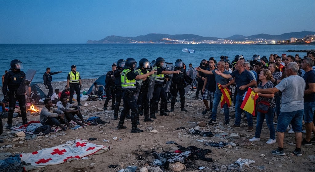 Emergenza a Ceuta: tensioni sociali, scontri sulla spiaggia e assalti ai reparti militari