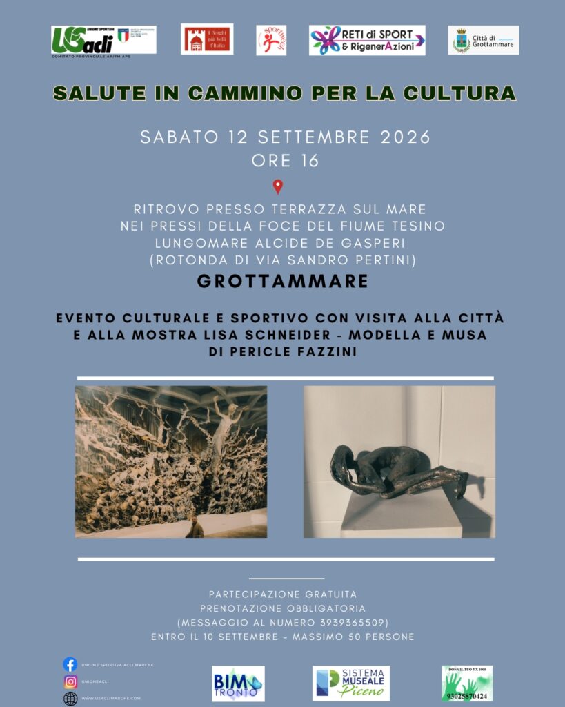 Il 12 settembre a Grottammare “Salute in cammino per la cultura