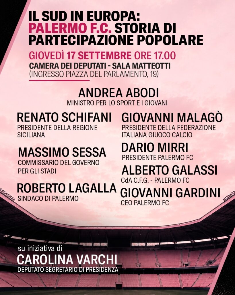 Il sud in Europa: Palermo F.C., storia di partecipazione popolare – Giovedì alle 17 diretta webtv