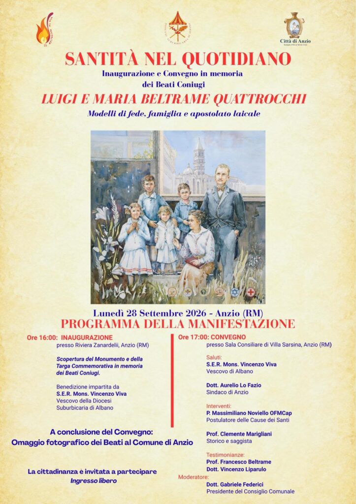 Cerimonia in memoria dei Beati Coniugi Beltrame Quattrocchi . Lo Fazio: “Un legame indissolubile con la nostra città