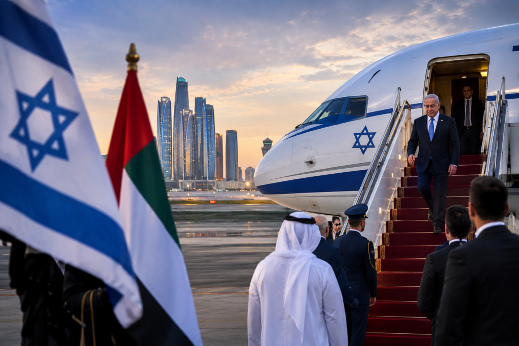 Netanyahu arriva ad Abu Dhabi per incontrare Mohamed bin Zayed