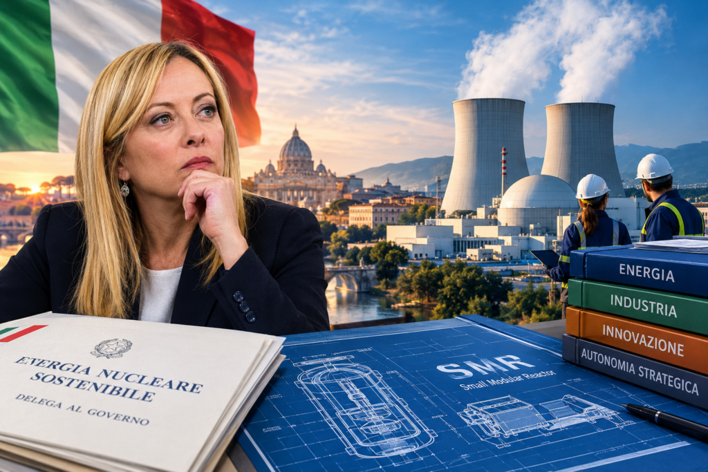 Il ritorno dell’Italia all’energia nucleare: il Governo punta su una nuova filiera dell’atomo, con particolare attenzione ai piccoli reattori modulari (SMR).