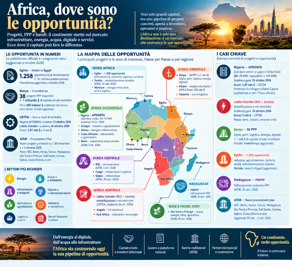 Africa, dove sono le opportunità Mappa delle opportunità di investimento in Africa nel 2026