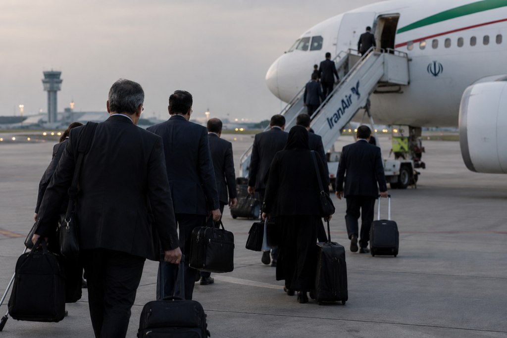 New York, la partenza della delegazione iraniana diventa un caso tra Washington e Teheran La partenza della delegazione iraniana dagli Stati Uniti dopo lo stallo dei negoziati sull’accordo per porre fine alla guerra.