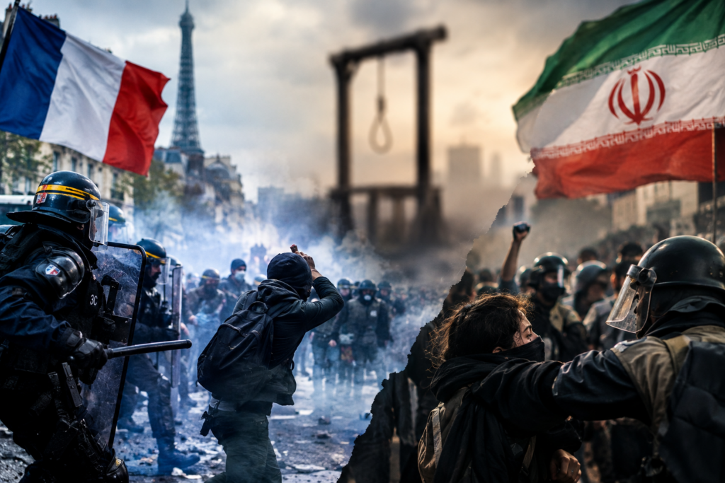 Iran-Francia, lo scontro sui diritti umani arriva in strada La protesta dissidente studentesca in Francia e in Iran. A Teheran però molti dissidenti vengono condannati a morte