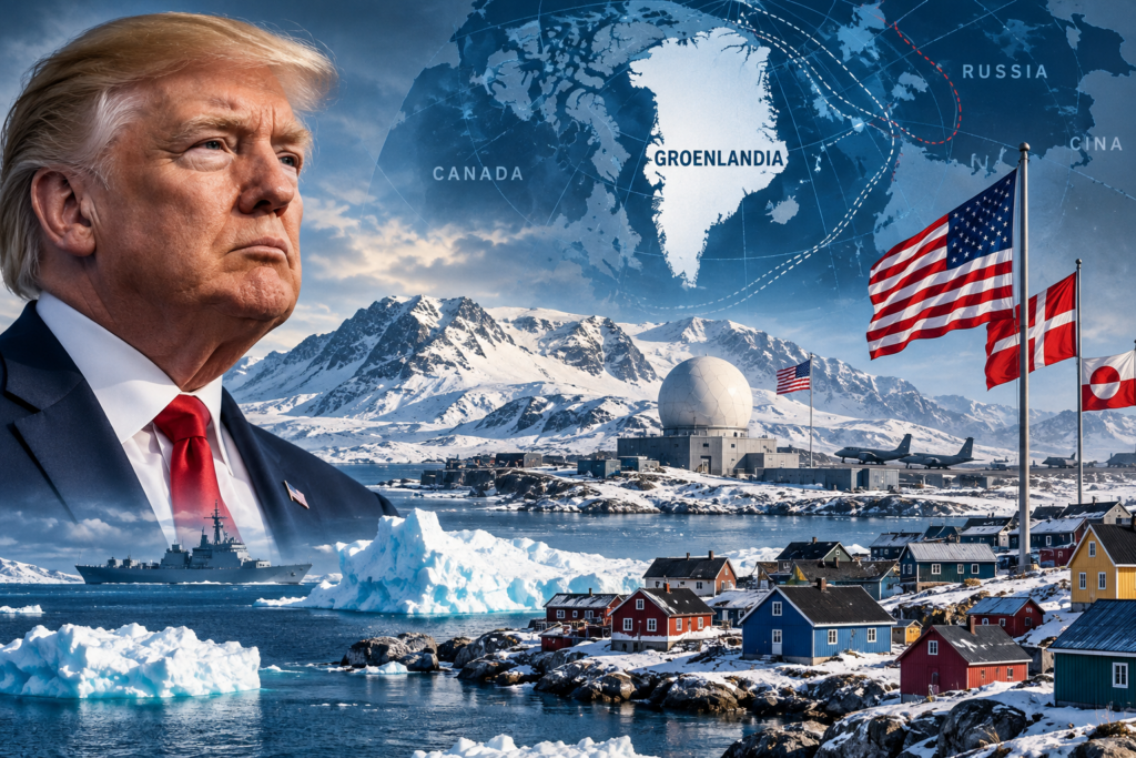Groenlandia e Stati Uniti, Donald Trump e la competizione geopolitica nell'Artico tra basi militari, sicurezza e sovranità territoriale.