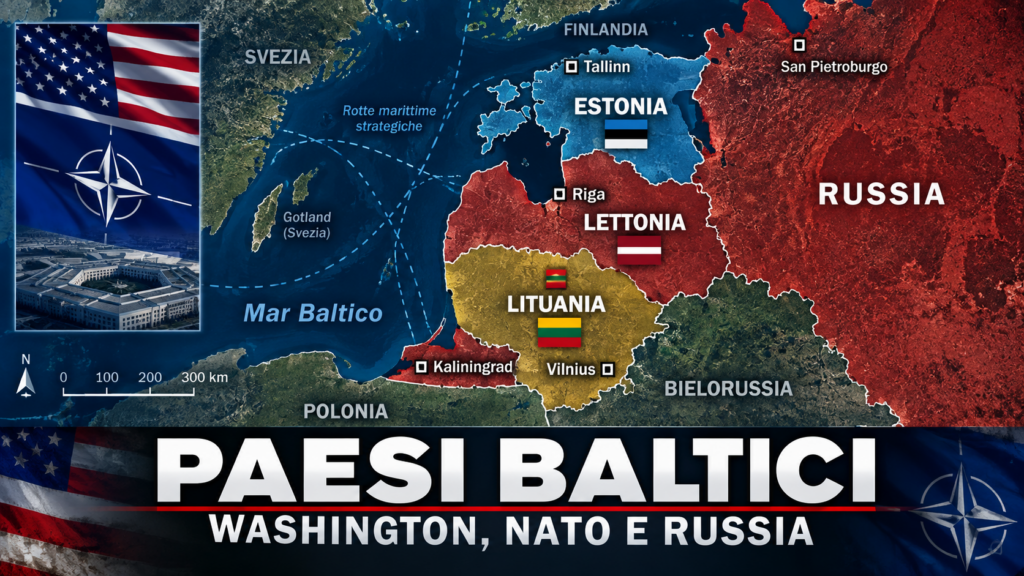 Paesi Baltici, il Pentagono chiede di moderare i toni sulla Russia: Estonia e Lituania rispondono, interviene in Cremlino Mappa dei Paesi baltici, Estonia, Lettonia e Lituania, con Russia e Mar Baltico, nel contesto delle tensioni diplomatiche tra Washington, NATO e Mosca.