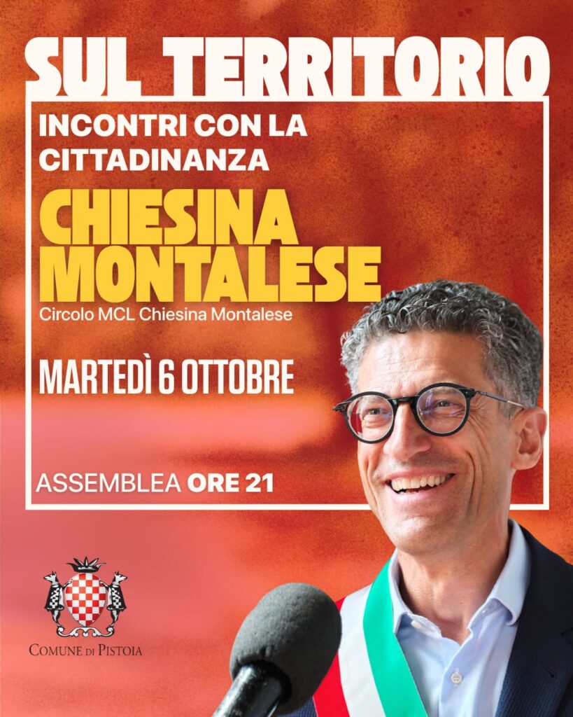 Percorso partecipativo: martedì 6 ottobre incontro a Chiesina Montalese